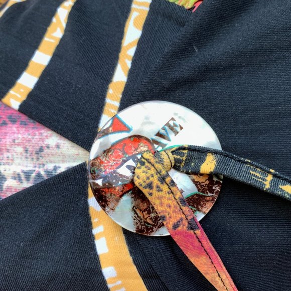 Save the Queen made in Italy Beautiful multicolor Poly Spandex Tunic Top S - Picture 15 of 16